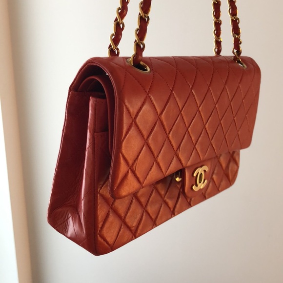 Authentic medium Double Flap shoulder bag; lambskin 100%;quilted;CC turn-lock - Picture 11 of 14